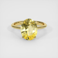4.88 Ct. Yellow Sapphire Ring, 18K Yellow Gold 1