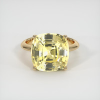 10.63 Ct. Sapphire Ring, 18K Yellow Gold 1