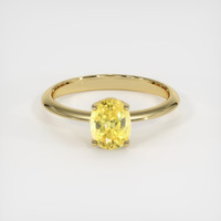 2.02 Ct. Yellow Sapphire Ring, 18K Yellow Gold 1