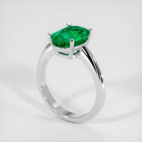 2.76 Ct. Emerald Ring, Platinum 950 2