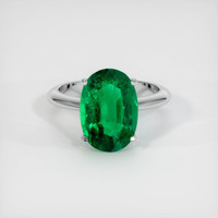 4.54 Ct. Emerald Ring, Platinum 950 1