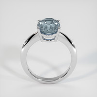 3.35 Ct. Greyish Blue Sapphire Ring, 10K White Gold 3