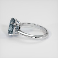3.35 Ct. Greyish Blue Sapphire Ring, 10K White Gold 4