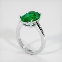 4.54 Ct. Emerald Ring, 18K White Gold 2