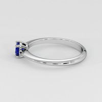 0.53 Ct. Blue Sapphire Ring, 18K White Gold 4
