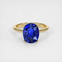 4.45 Ct. Sapphire Ring, 14K Yellow Gold 1