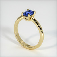 0.67 Ct. Sapphire Ring, 14K Yellow Gold 2