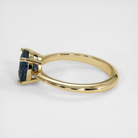 1.94 Ct. Greenish Blue Sapphire Ring, 14K Yellow Gold 4