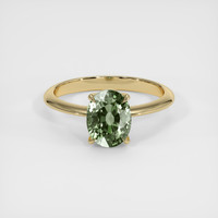 2.73 Ct. Green Sapphire Ring, 14K Yellow Gold 1