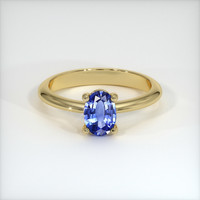 0.67 Ct. Sapphire Ring, 18K Yellow Gold 1