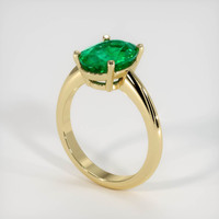 2.76 Ct. Emerald Ring, 18K Yellow Gold 2