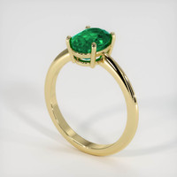 1.55 Ct. Emerald Ring, 18K Yellow Gold 2
