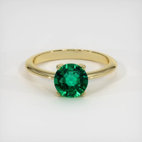 1.23 Ct. Emerald Ring, 18K Yellow Gold 1