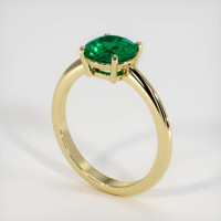 1.23 Ct. Emerald Ring, 18K Yellow Gold 2