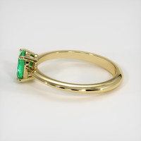 0.58 Ct. Emerald Ring, 18K Yellow Gold 4