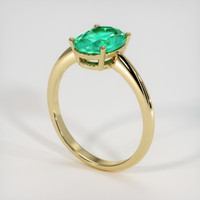 1.55 Ct. Emerald Ring, 18K Yellow Gold 2