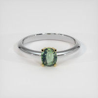 0.73 Ct. Gemstone Ring, 14K Yellow & White 1