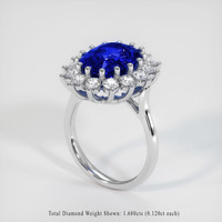12.55 Ct. Sapphire Ring, Platinum 950 2