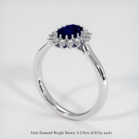 0.82 Ct. Sapphire Ring, Platinum 950 2