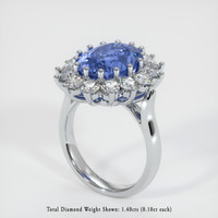 6.83 Ct. Sapphire Ring, Platinum 950 2