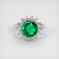 3.59 Ct. Emerald Ring, Platinum 950 1