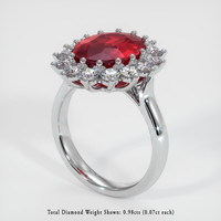 5.03 Ct. Ruby Ring, Platinum 950 2