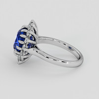 3.10 Ct. Blue Sapphire Ring, Platinum 950 4
