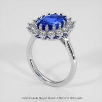11.66 Ct. Blue Sapphire Ring, Platinum 950 2