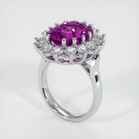 8.10 Ct. Pinkish Purple Sapphire Ring, Platinum 950 2