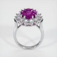 8.10 Ct. Pinkish Purple Sapphire Ring, Platinum 950 3