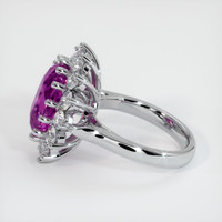 8.10 Ct. Pinkish Purple Sapphire Ring, Platinum 950 4