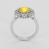 3.09 Ct. Yellow Sapphire Ring, Platinum 950 3