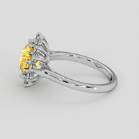 3.09 Ct. Yellow Sapphire Ring, Platinum 950 4