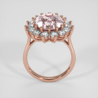 7.81 Ct. Peach Sapphire Ring, 14K Rose Gold 3