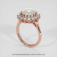 6.00 Ct. Grey Sapphire Ring, 14K Rose Gold 2