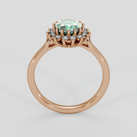 1.25 Ct. Bluish Green Sapphire Ring, 14K Rose Gold 3