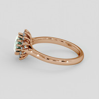 1.25 Ct. Bluish Green Sapphire Ring, 14K Rose Gold 4