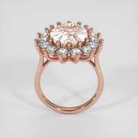 9.68 Ct. Peach Sapphire Ring, 14K Rose Gold 3
