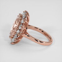 9.68 Ct. Peach Sapphire Ring, 14K Rose Gold 4