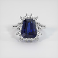 3.43 Ct. Blue Sapphire Ring, 10K White Gold 1