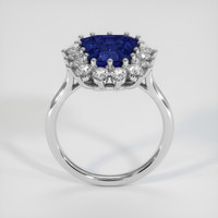 3.43 Ct. Blue Sapphire Ring, 10K White Gold 3