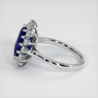 3.43 Ct. Blue Sapphire Ring, 10K White Gold 4