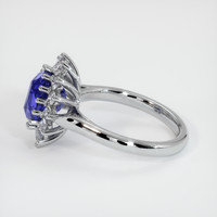 3.30 Ct. Blue Sapphire Ring, 10K White Gold 4