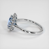 2.33 Ct. Bi Color Sapphire Ring, 10K White Gold 4