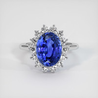 5.85 Ct. Sapphire Ring, 14K White Gold 1