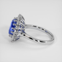 5.56 Ct. Blue Sapphire Ring, 14K White Gold 4
