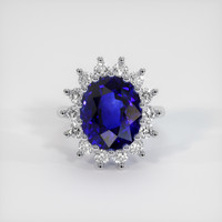 6.03 Ct. Sapphire Ring, 14K White Gold 1