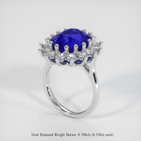 6.03 Ct. Sapphire Ring, 14K White Gold 2