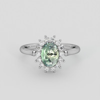 1.79 Ct. Alexandrite Ring, 14K White Gold 1