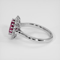 1.68 Ct. Pink Sapphire Ring, 14K White Gold 4